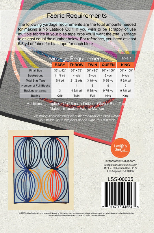 No Latitude Quilt Pattern by Latifah Saafir Studios