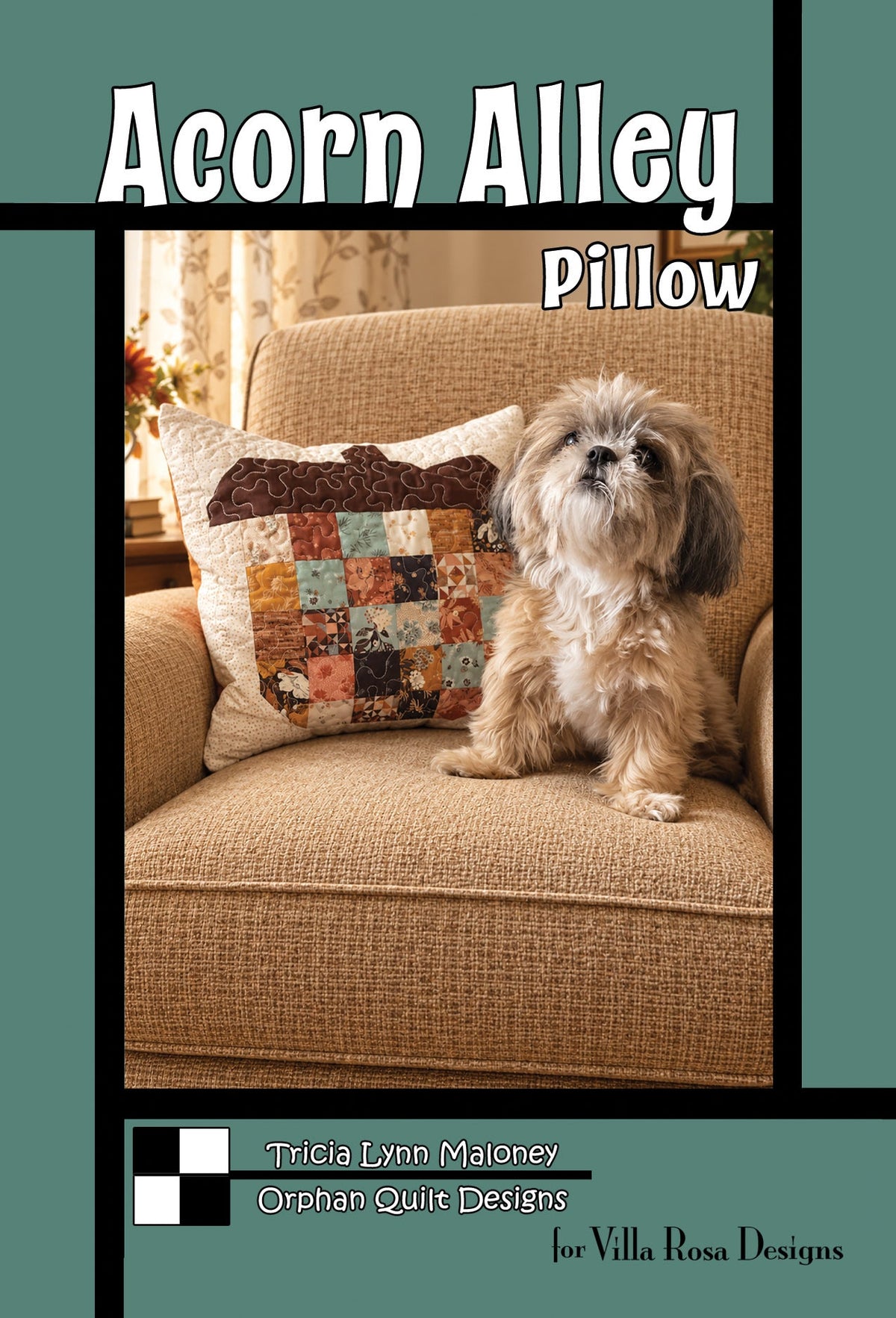 Acorn Alley Pillow Quilt Pattern by Orphan Quilts for Villa Rosa Designs
