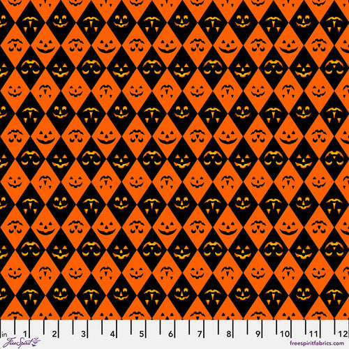 ORANGE Jack of Diamonds from Costumes & Cobwebs by Club Hauer for Free Spirit Fabrics