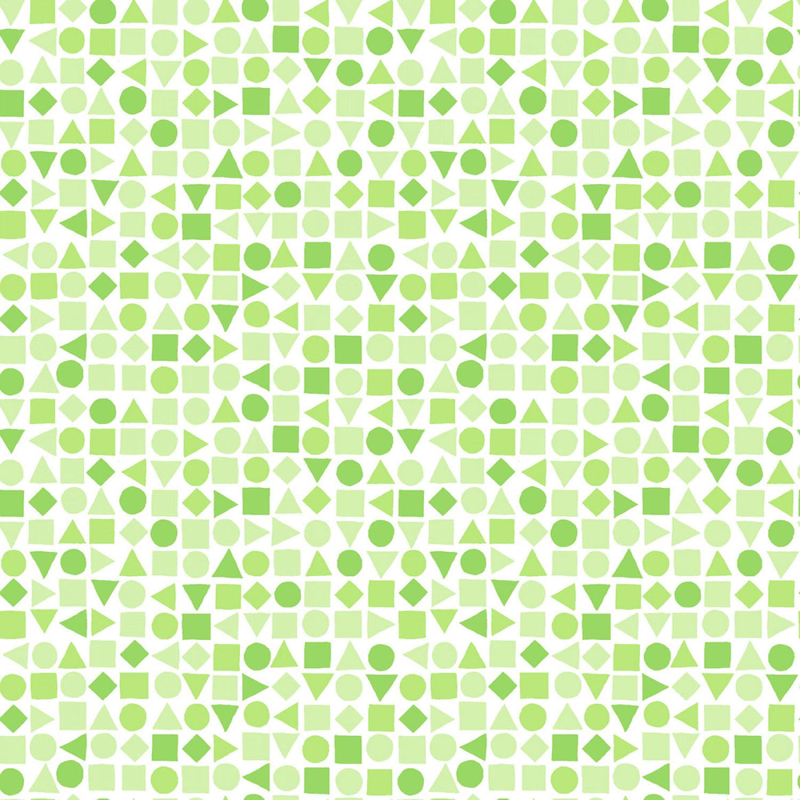 GREEN Shapes, Playtime Flannel from Maywood Studio