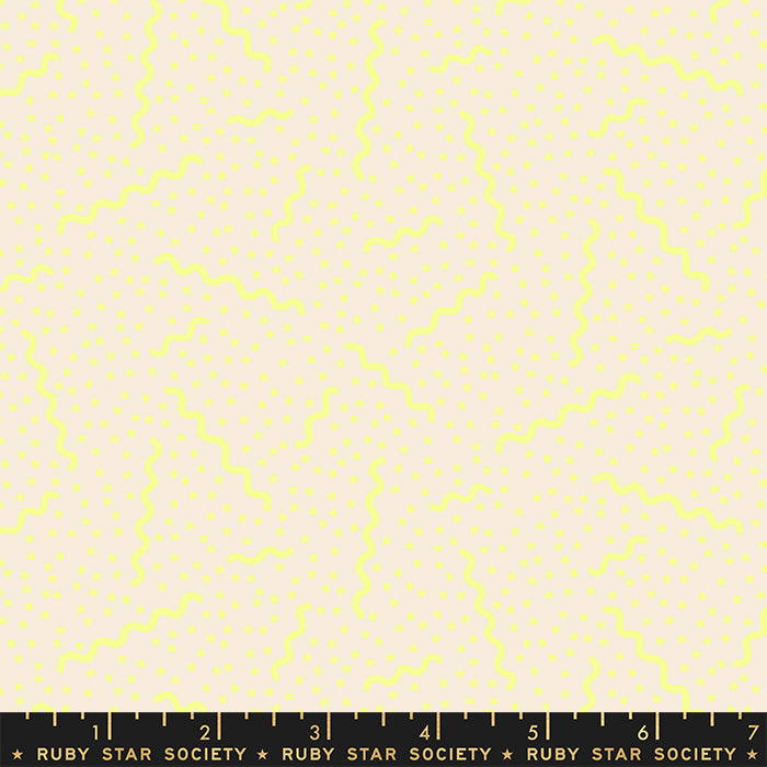 NEON YELLOW, Squiggles, Sugar Cone by Kimberly Kight for Ruby Star Society