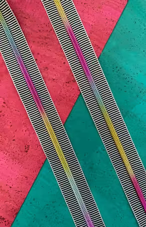 Zipper Tape with Iridescent Rainbow Teeth from By Sassafras Lane Designs (3 Yards)