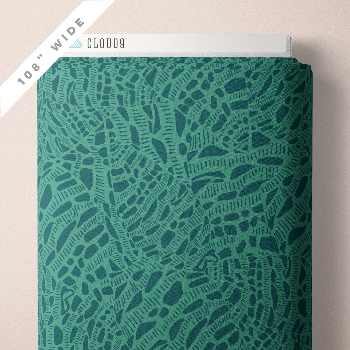 TEAL Neverending 108" Wideback from Seashell Serenade by Jayme Murray for Cloud9 Fabrics