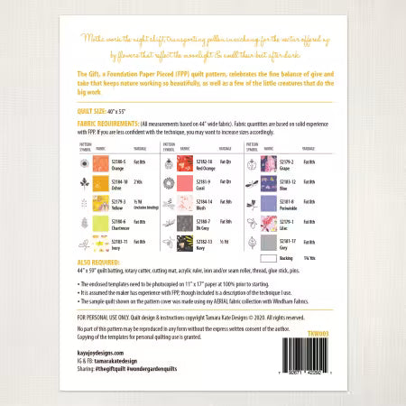 The Gift #3 Wondergarden Quilt Pattern by Tamara Kate Design