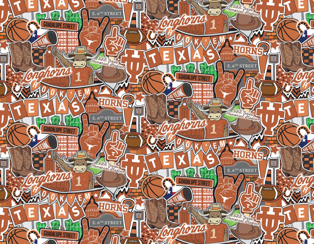 University of Texas Collegiate Doodle All Over