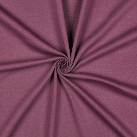 EGGPLANT Organic Interlock Jersey Knit by Verhees Textiles 58" Wide