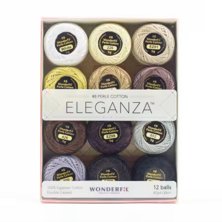 Eleganza Wonderfil #8 Perle Cotton thread - NEUTRAL