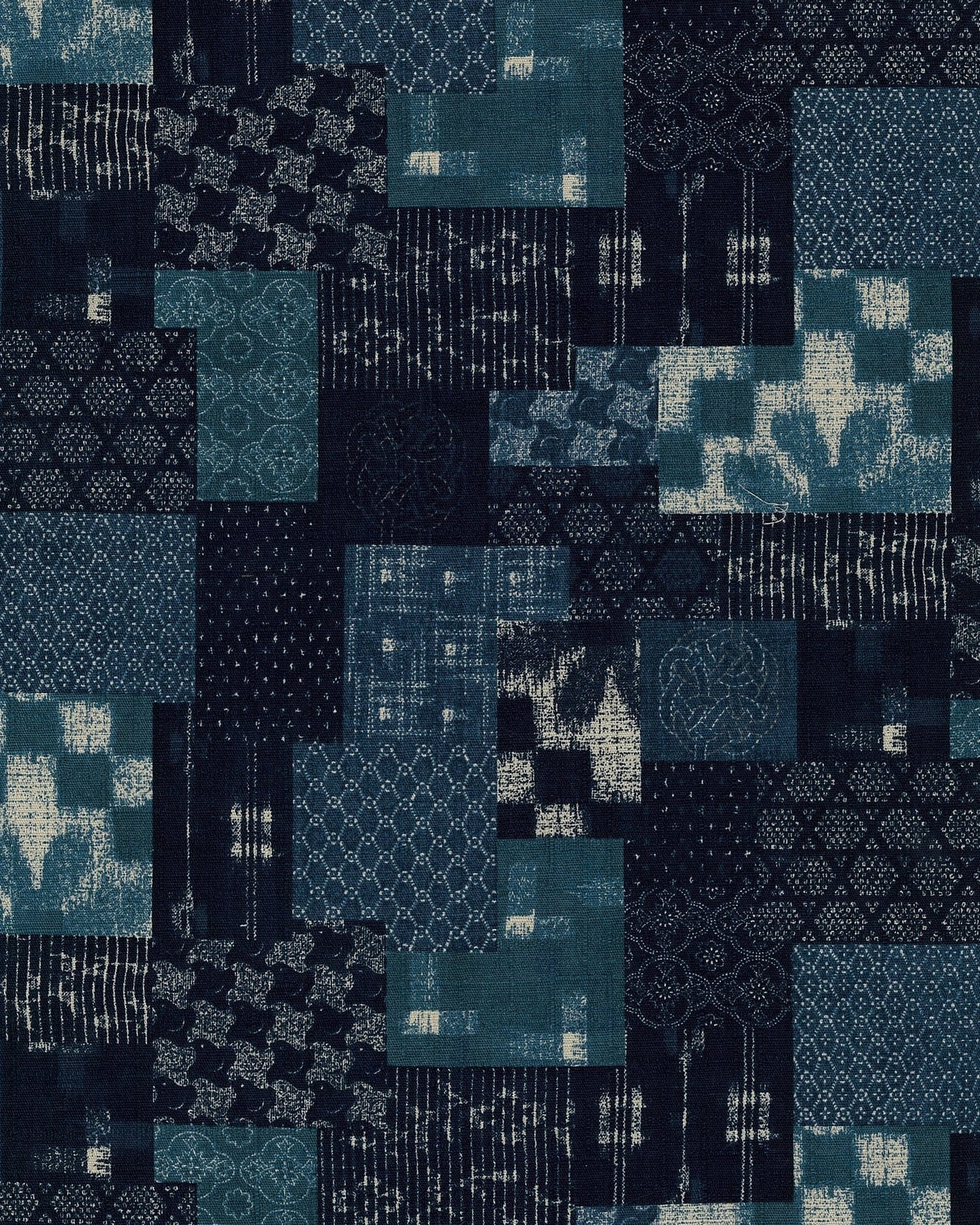 BLUE Japan Cotton Dobby Cloth from Kokka