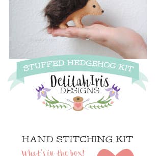 Hedgehog DIY Stuffed Animal Sewing Kit from DelilahIris Designs