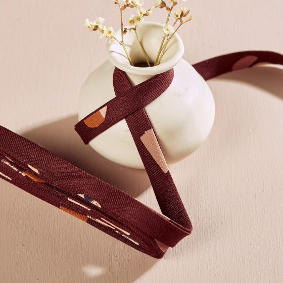 FIZZY RUST Rayon Twill 3/8 inch Double Fold Bias Tape by Atelier Brunette