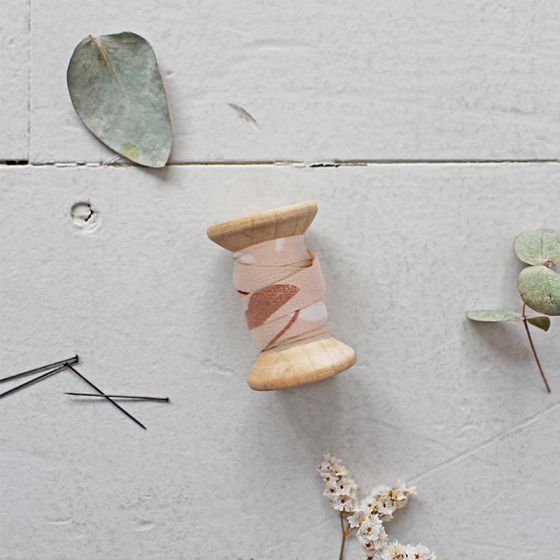 SANDSTORM BLUSH Rayon Kelsey 3/8 inch Double Fold Bias Tape by Atelier Brunette