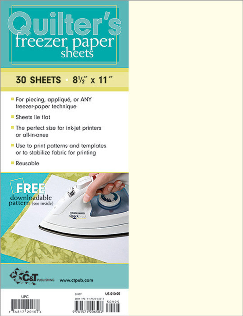 Quilter's Freezer Paper Sheets 8 1/2 x 11 inches