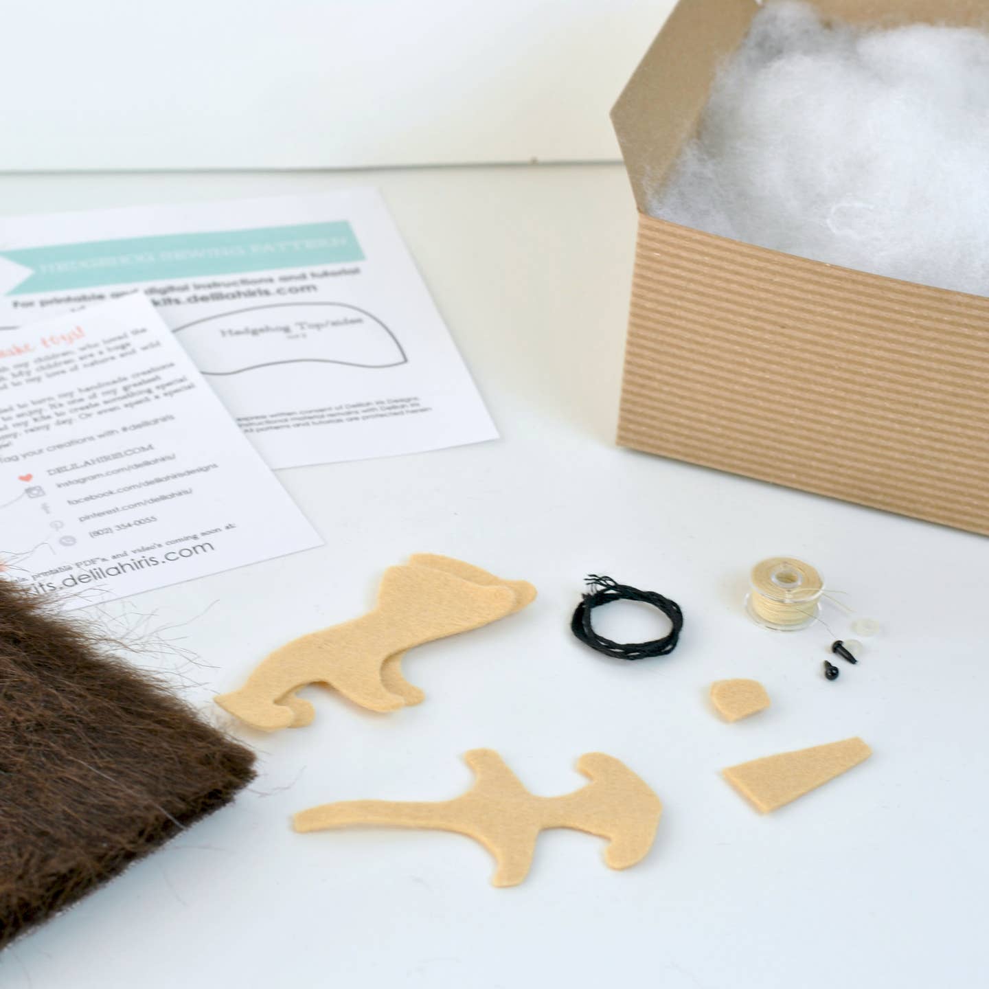 Hedgehog DIY Stuffed Animal Sewing Kit from DelilahIris Designs