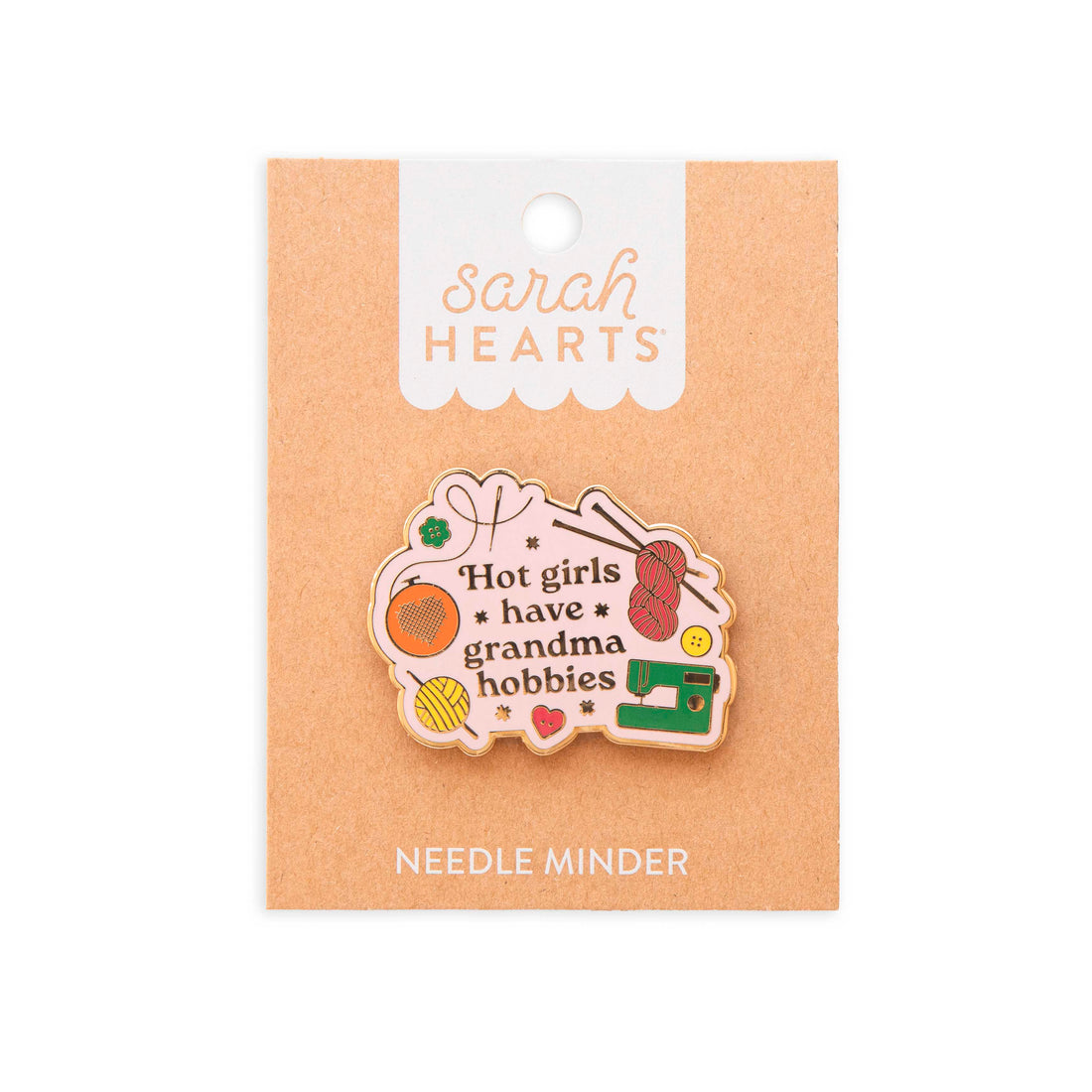 Hot Girls Have Grandma Hobbies Magnetic Needle Minder by Sarah Hearts