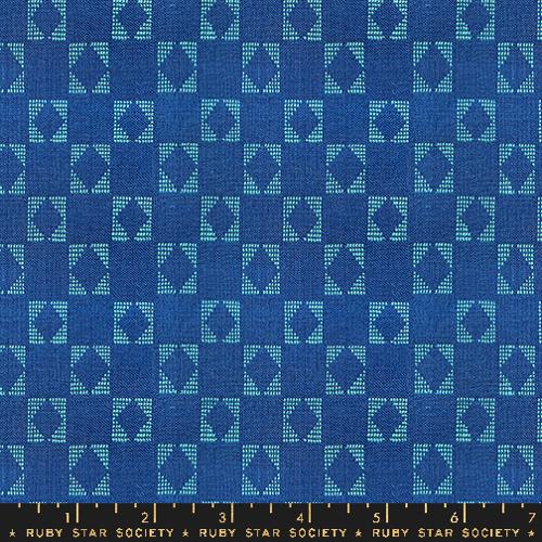 BLUEBELL, Star, Ooh Lucky Lucky Warp & Weft by Alexia Marcelle Abegg, Ruby Star Society
