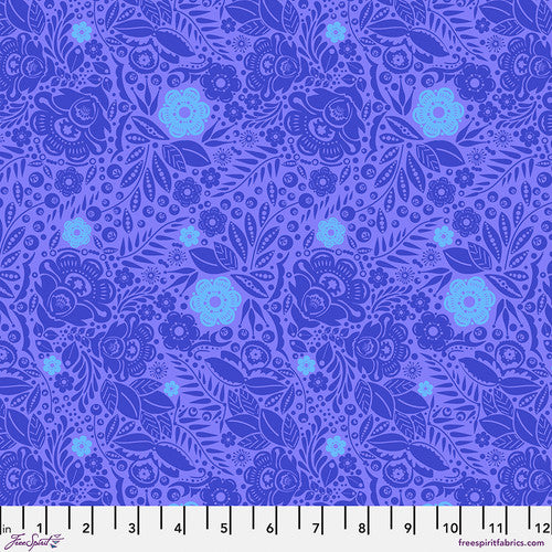 COBALT Lace from Love Always, AM by Anna Maria for FreeSpirit Fabrics