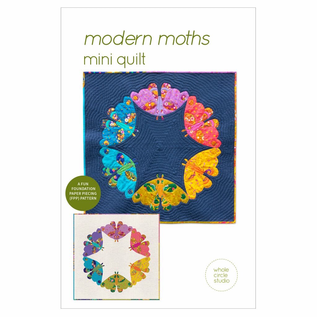 Modern Moth Mini Quilt Pattern by Whole Circle Studio