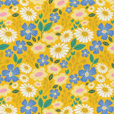 Yellow Picnic Wild Flowers by Mable Tan from Paintbrush Studio