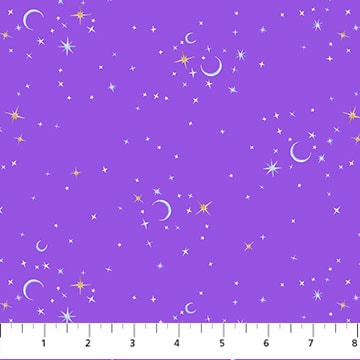 PURPLE Stars from Full Moon by Clara McAllister for Figo Fabrics