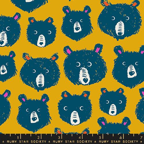 GOLDENROD Teddy and the Bears by Sarah Watts for Ruby Star Society