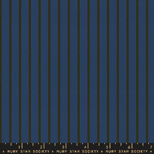 NAVY, Apron Stripe, Ooh Lucky Lucky Warp & Weft by Alexia Marcelle Abegg, Ruby Star Society