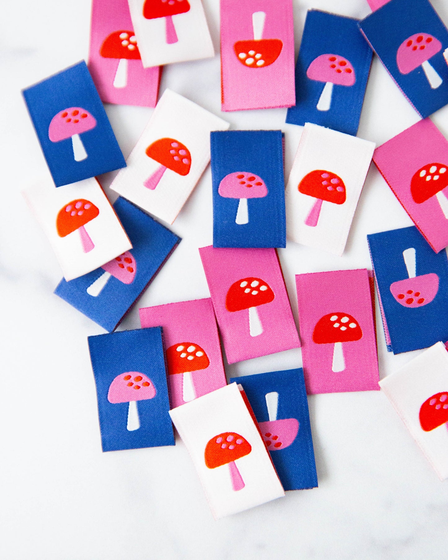 Mushroom Woven Label from Knot + Thread Design