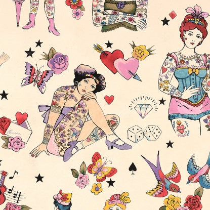 PINK TEA, Pretty in Ink by Nicole's Prints From Alexander Henry