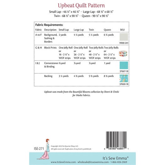 UpBeat Quilt Pattern designed by Jocelyn Ueng from It's Sew Emma