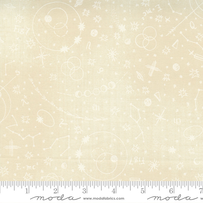 WHITE MILKY WAY Galaxy, Astra by Janet Clare for Moda