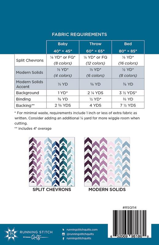 Chevron Points Quilt Pattern from Running Stitch Quilts