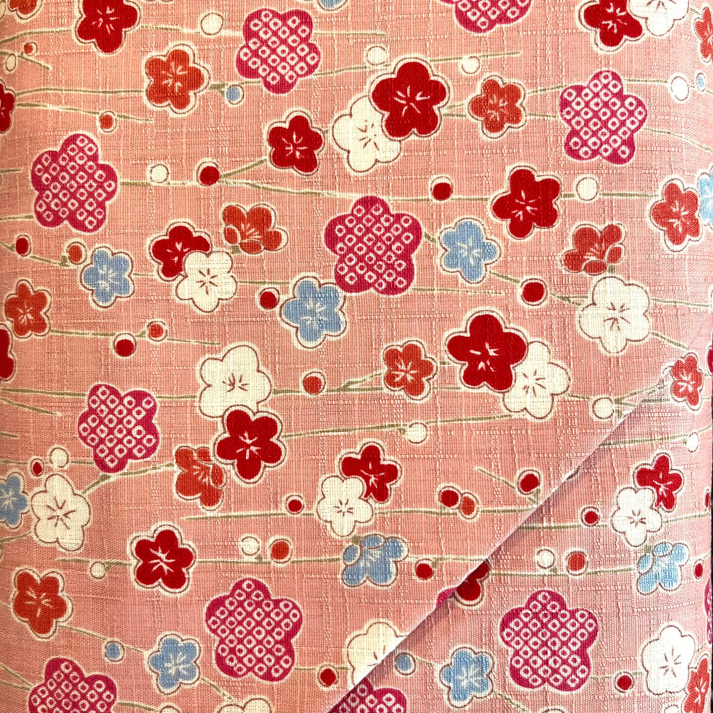 PINK Cherry Blossom Dobby Cotton