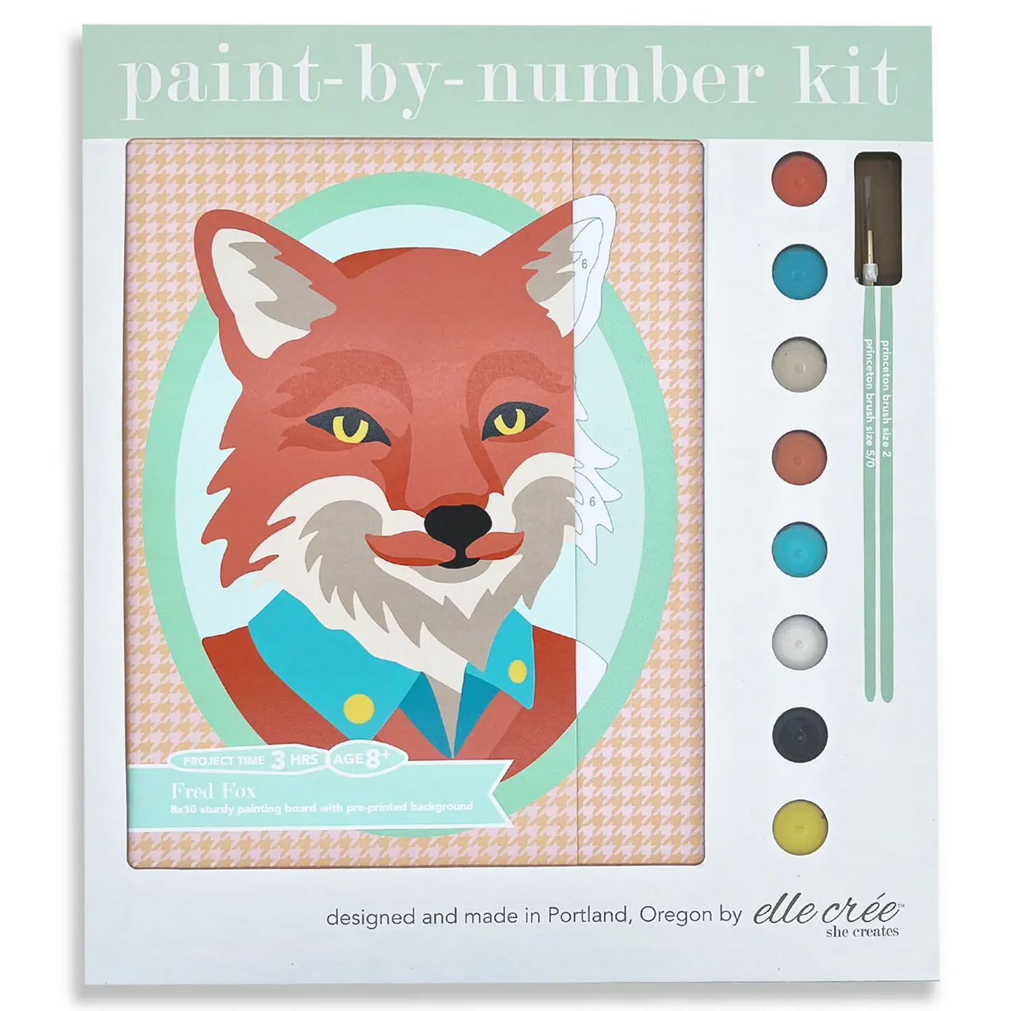 Fred Fox Kid's Paint-by-Number Kit from Elle Cree