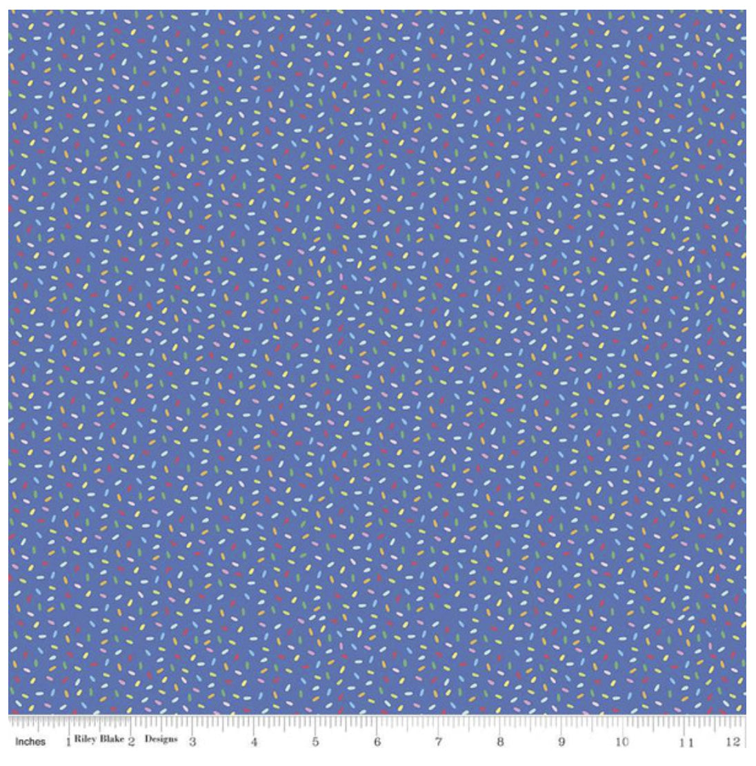 BLUE Let's Chill Sprinkles, Rainbowfruit by Damask Love for Riley Blake