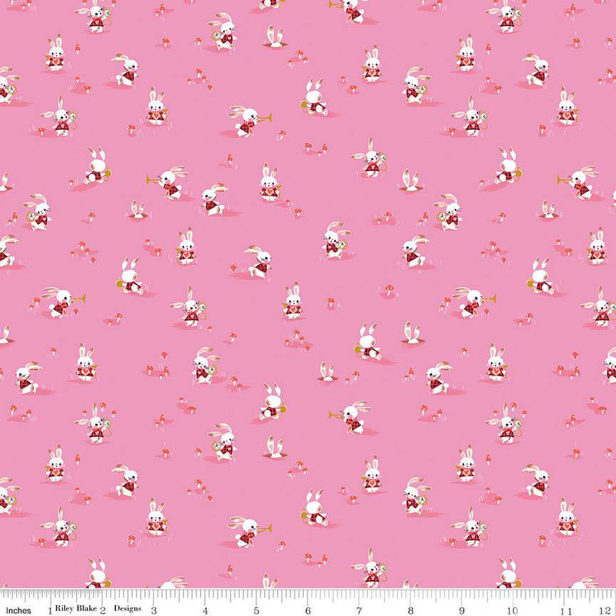 PINK, Rabbit Chase, Down the Rabbit Hole by Jill Howarth for Riley Blake Designs