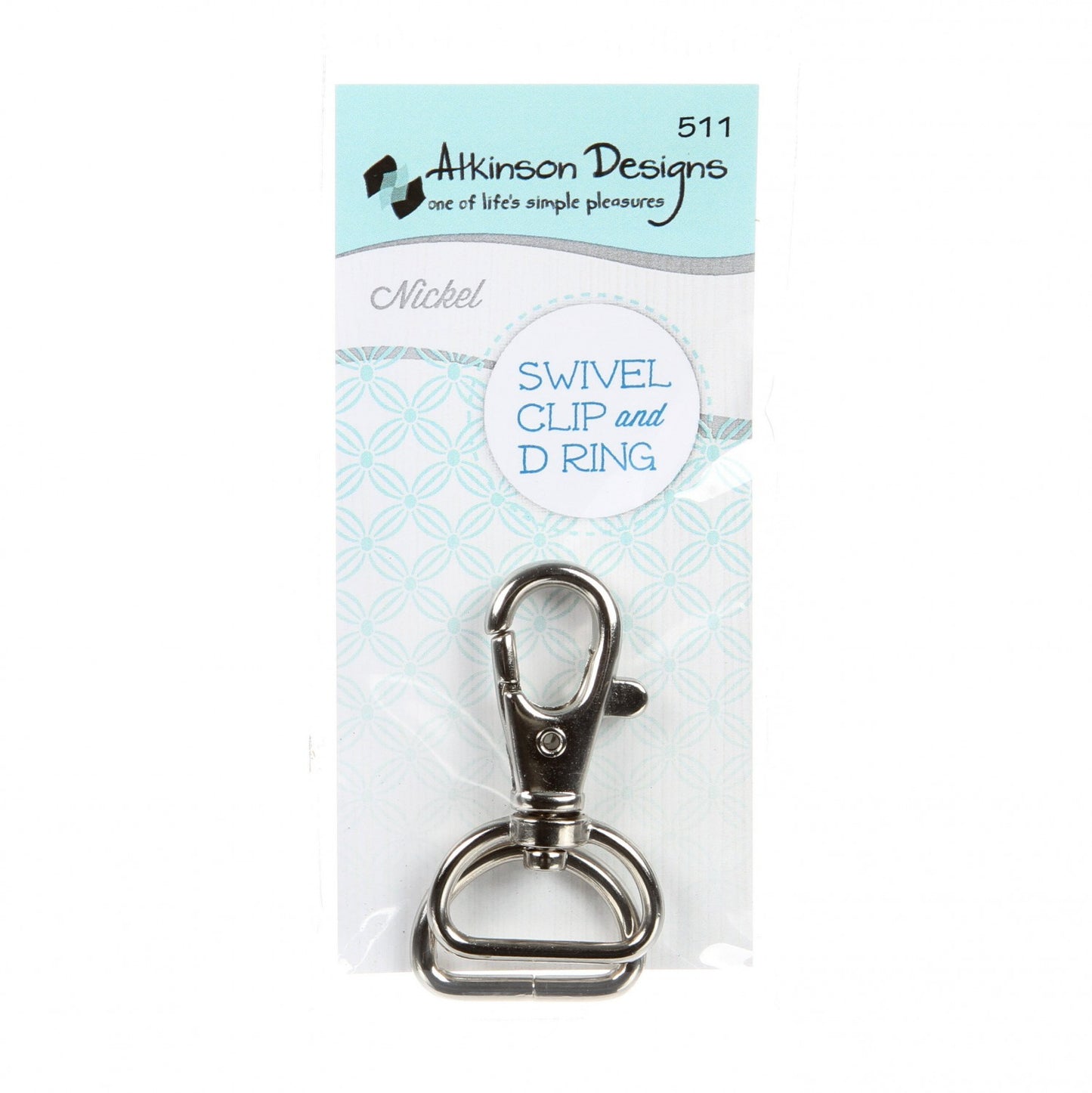 3/4 in Nickel Swivel Clip and D Ring from Atkinson Designs