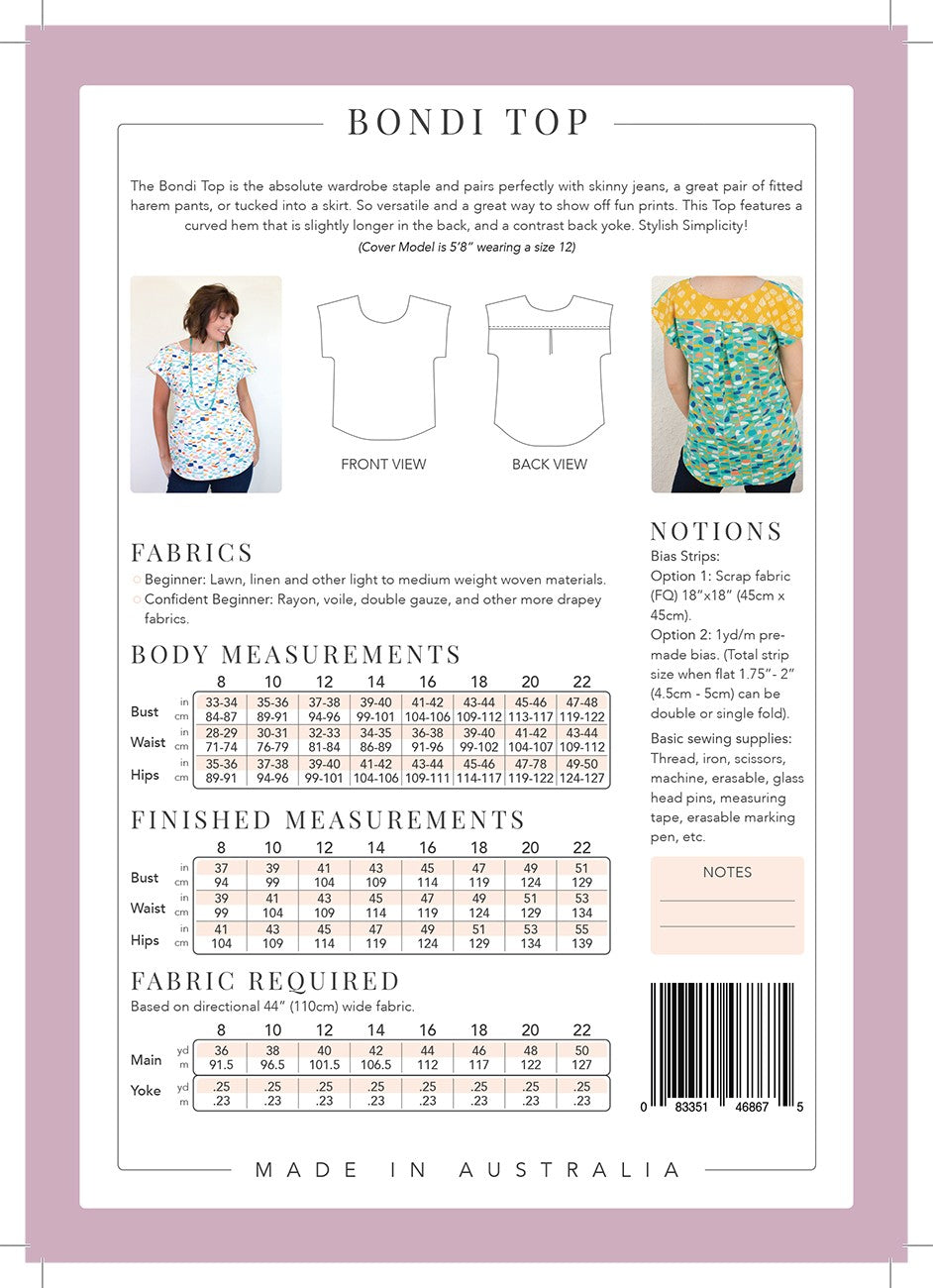 Bondi Top and Extension Pack Pattern from Sew To Grow