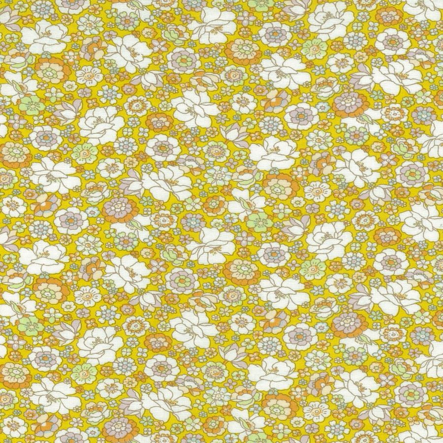 WARM YELLOW Floral 4D, Flownny I Lawn from KOKKA