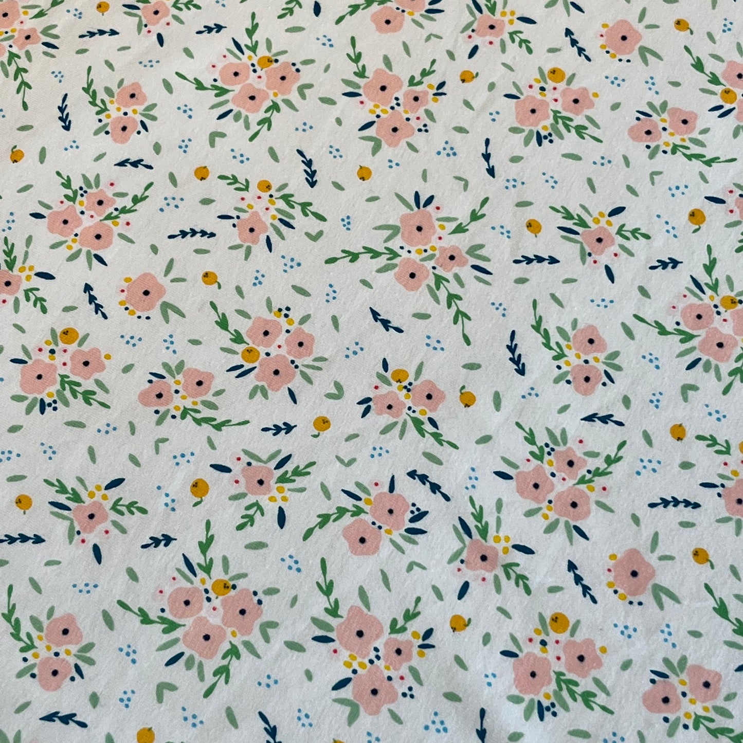 White Floral Knit from Art Gallery Fabrics