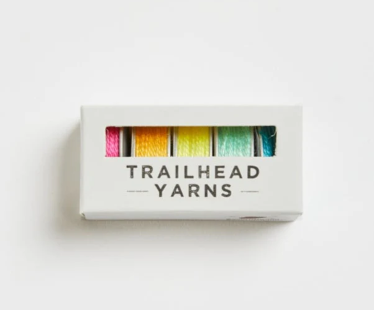 Acorn Cache, 5 Acorn Bobbin Set, Tencel Pearl Cotton by Trailhead Yarns