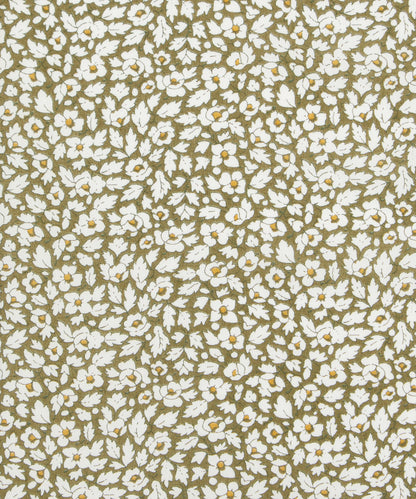 GREEN Feather Meadow 100% Tana Cotton Lawn by Liberty of London Fabrics