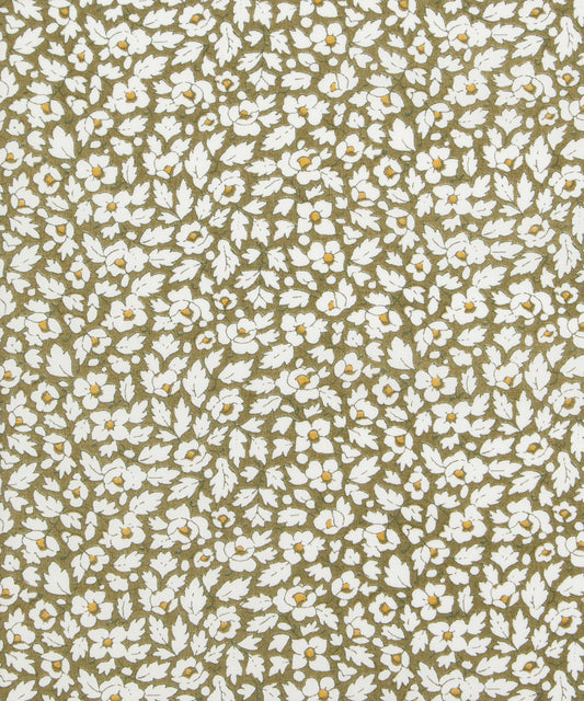 GREEN Feather Meadow 100% Tana Cotton Lawn by Liberty of London Fabrics