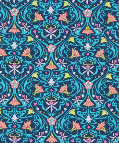 BLUE Ghost Orchid 100% Tana Cotton Lawn by Liberty of London Fabrics