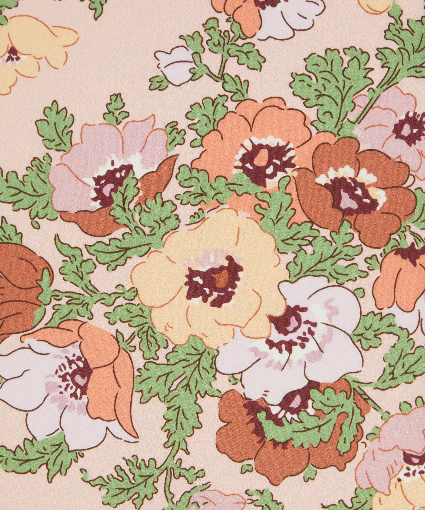 PEACH PINK Madeleine 100% Silk Satin by Liberty of London Fabrics