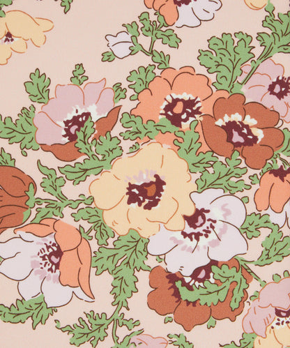 PEACH PINK Madeleine 100% Silk Satin by Liberty of London Fabrics