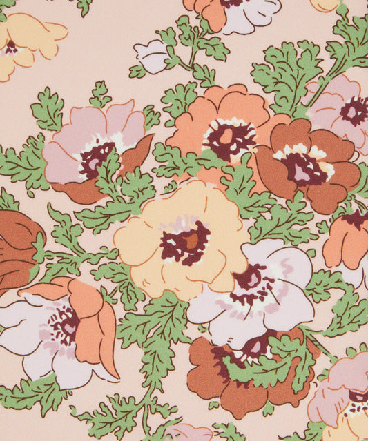 PEACH PINK Madeleine 100% Silk Satin by Liberty of London Fabrics