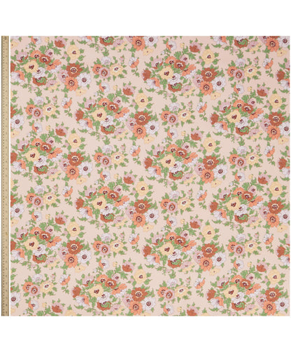 PEACH PINK Madeleine 100% Silk Satin by Liberty of London Fabrics