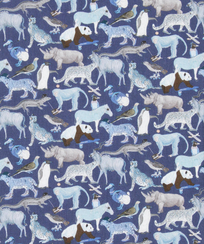 NAVY Quey 2 100% Tana Cotton Lawn by Liberty of London Fabrics