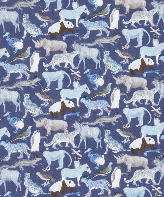 NAVY Quey 2 100% Tana Cotton Lawn by Liberty of London Fabrics