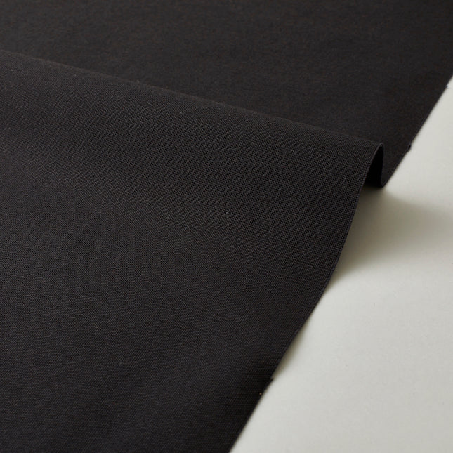 BLACK Solid Organic Cotton Oxford from Kokka