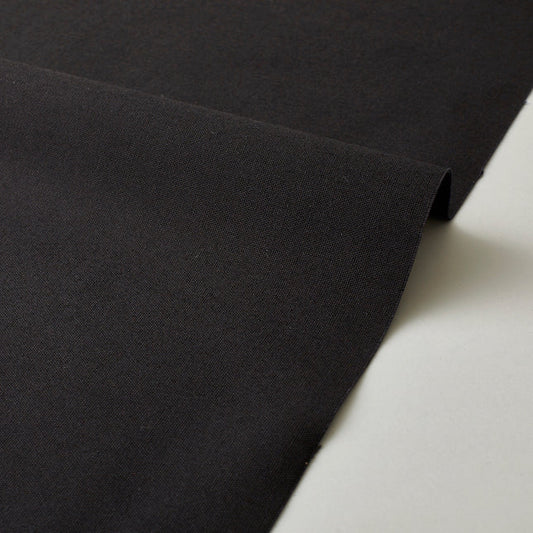 BLACK Solid Organic Cotton Oxford from Kokka